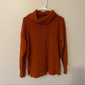 Burnt Orange Cowl Neck Sweater